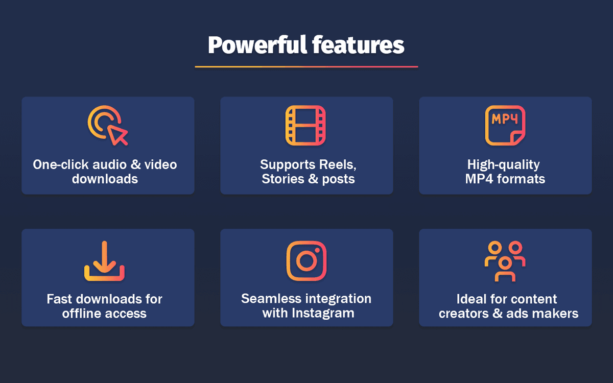 Instagram Audio Downloader Features